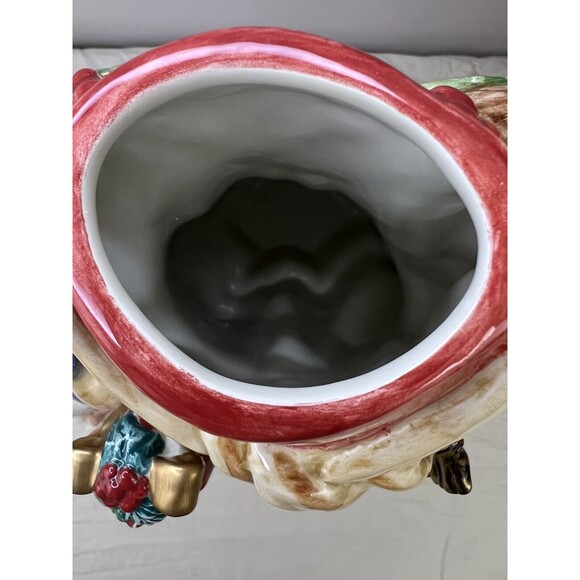 Fitz And Floyd Solstice Santa Handcrafted Christmas Teapot 12” 2005 New Open Box - Picture 7 of 16